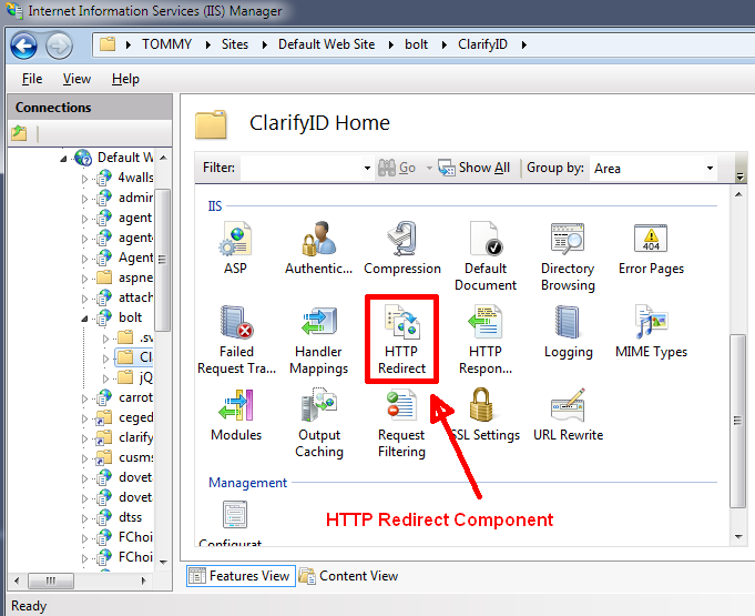 IIS Redirection component